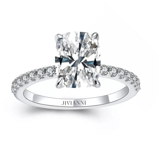 Celine – 3,5 ct Kissenschliff-Moissanit-Verlobungsring