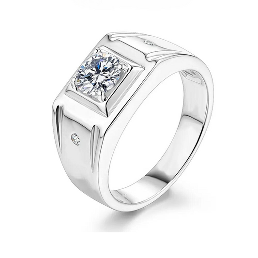 Dante - Bague pour homme Moissanite 1ct