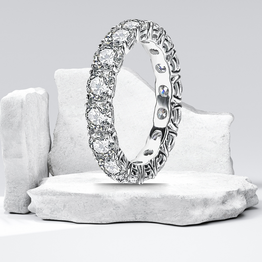 JIVIANNI™ Eternity-IV Moissanite bröllopsband