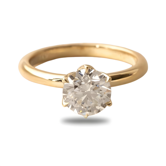 Juliette - Round Cut Moissanite Engagement Ring