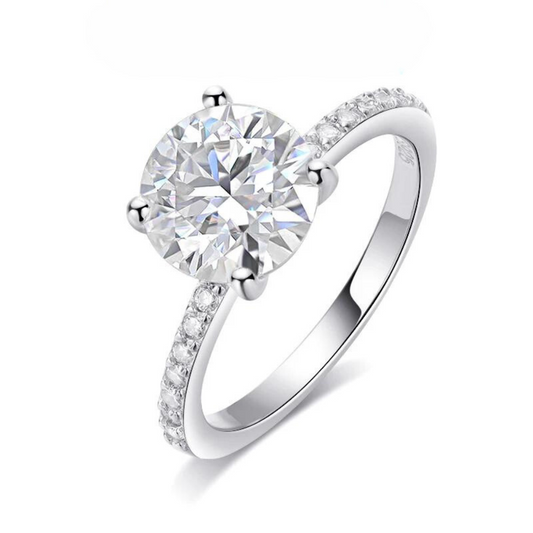Samira - 3ct Round Cut Moissanite Engagement Ring