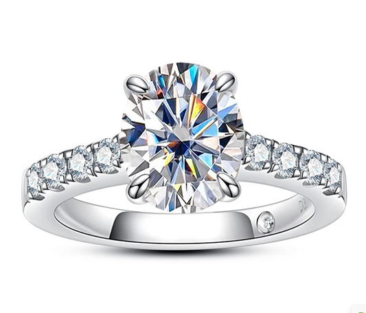Sogno Divino – 3CT Oval Cut Moissanit Verlobungsring