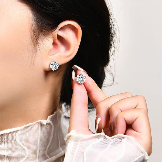 Boucles d'oreilles solitaires Eterna