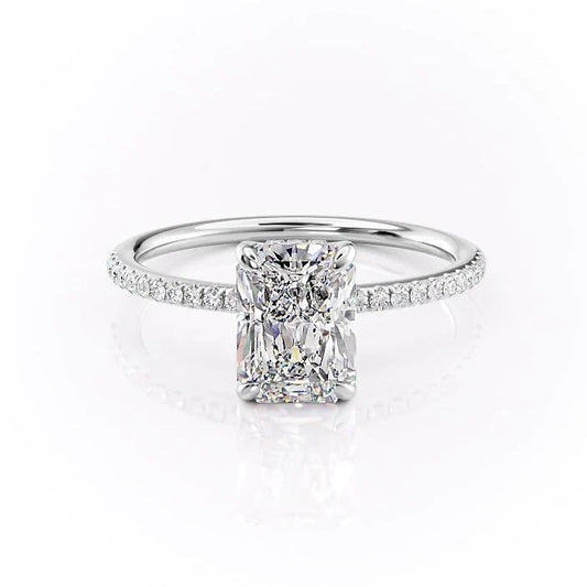 SERENA – 3ct Radiant Cut Moissanit-Verlobungsring