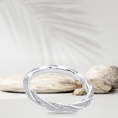 JIVIANNI Infinity - Moissanite Wedding Band For Women