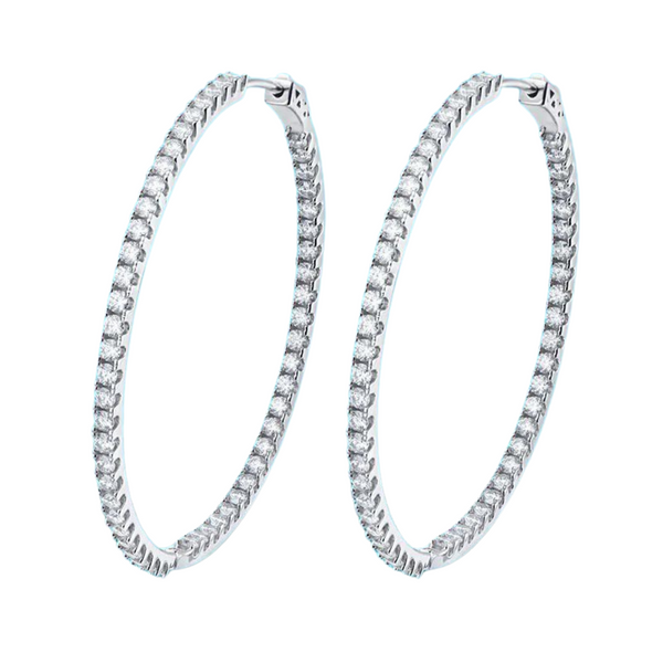 Iza - Full Moissanite Hoop Earrings