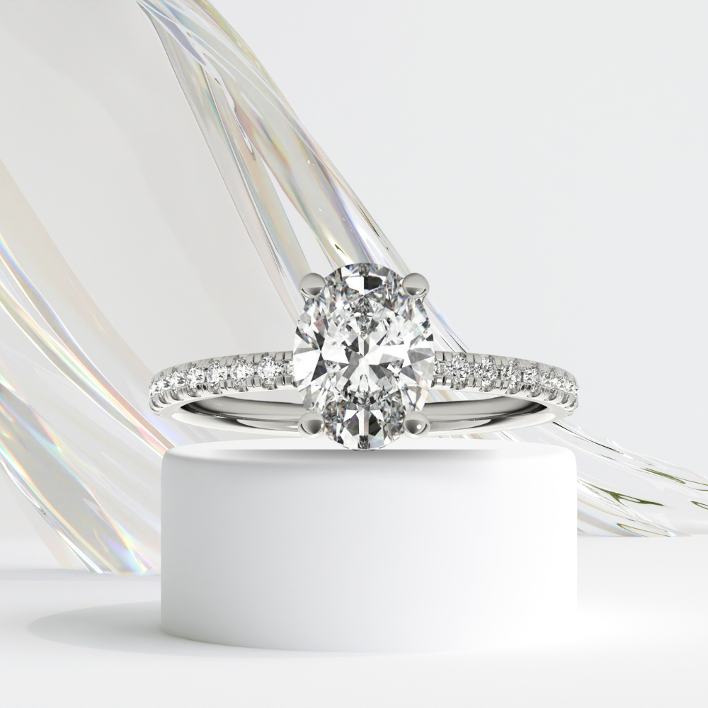 Diana Bague de fiançailles moissanite taille ovale – JIVIANNI