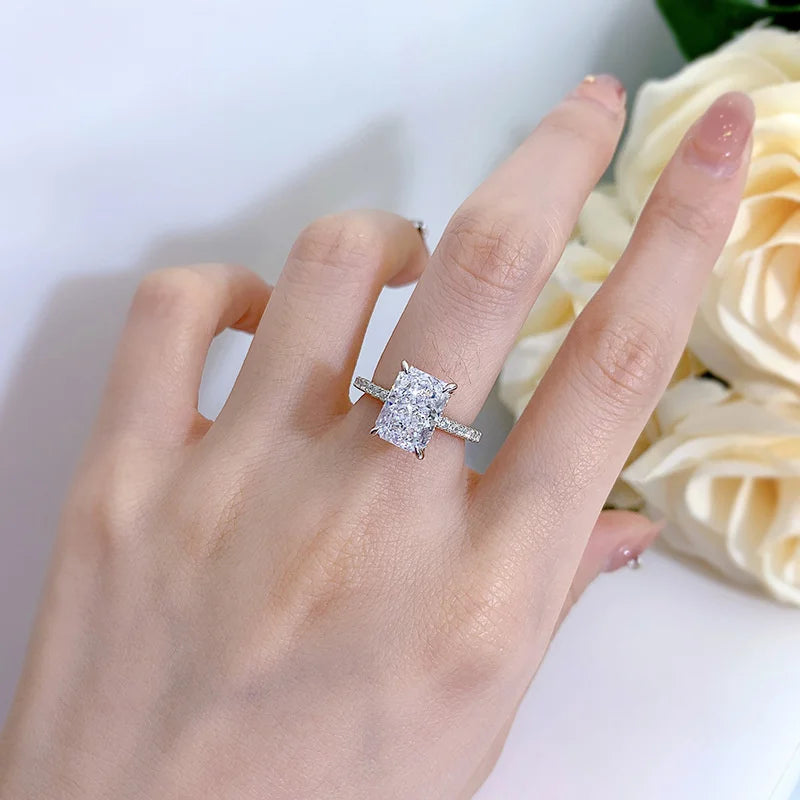 Serena Ringu SERENA 3CT Radiant Cut Moissanite Engagement Ring – JIVIANNI