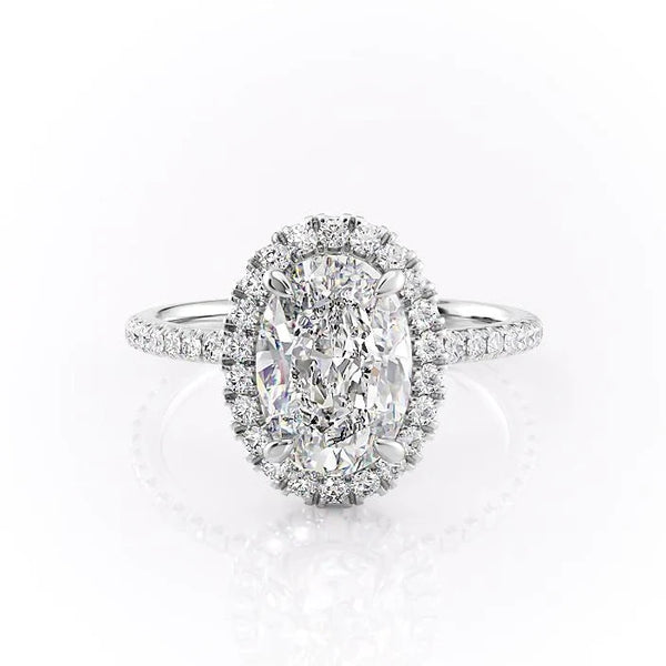 SIENA - Oval Cut MOISSANITE Diamond Engagement Halo Style